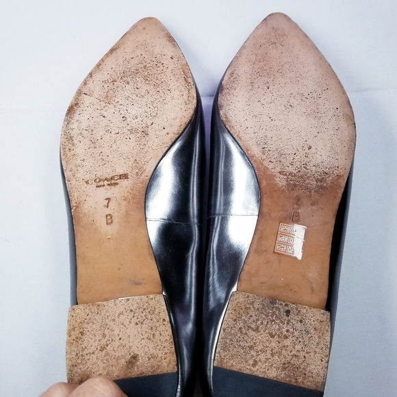 Coach | Walsh Pointed Toe Silver Flats 7 - Picture 13 of 13